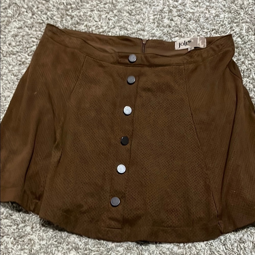 Joie Brown A-Line Mini Skirt Casual